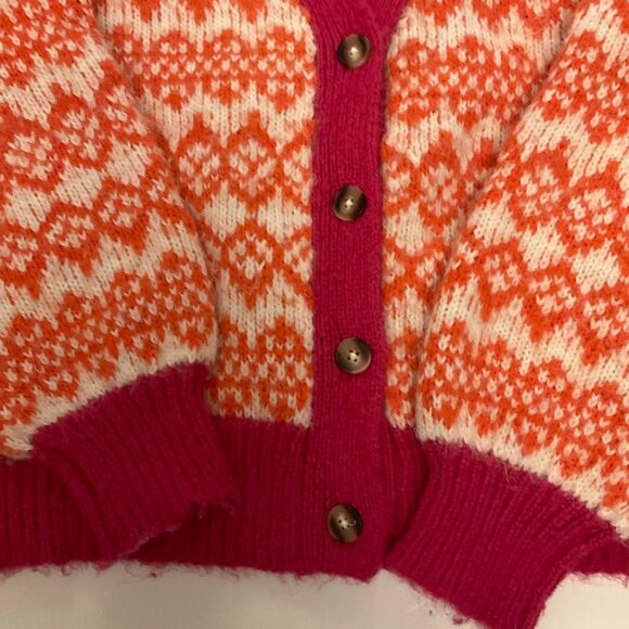 Cropped Balloon Sleeve Dopamine Y2K Cardigan Cozy - Picture 11 of 11